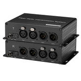 2 BIDI XLR Balanced Audio over Fiber optic Converters Extenders -ST SC FC Singlemode 20km Professional 1 pair